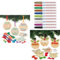 Baker Ross Weihnachtskugel-Stickset (5 Stück) Metallische Mehrzweck Deko Stifte (10 Stück) Bastelset für Kreuzstich-Holzanhänger Weihnachtspudding (5 Stück)