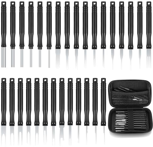 30 Pcs Terminal Removal Tool Kit, Pin Extractor Repair Tool, Auto Electrical Wire Connector Pin Removal Tool Kit, Remover Key Release Tools, Car Cable Plug Removal Tool for Most Connector Terminal