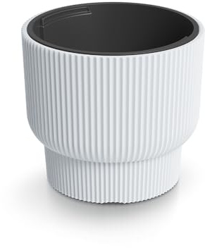 Tymar Växtkruka med insats av plast stor modell DBMLR vit Ø 40 cm