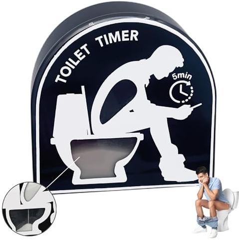 Toilet Timer® | Clessidra 5 Minuti per la Toilette e il Bagno | Idea Regalo Divertente per Bambini e Adulti | Fissaggio Rapido con Ventosa | Fun Timer | Festa del Padre | OriginalCorner®