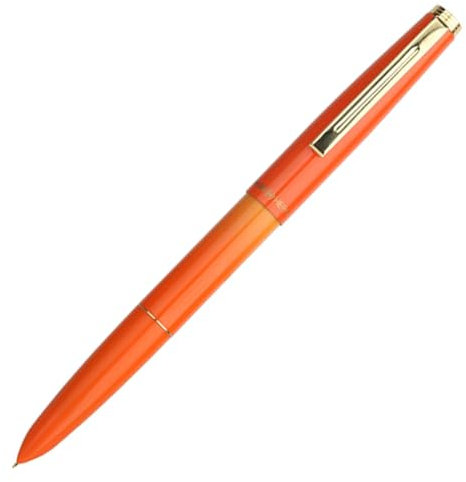 Ranvi Hero 329P Füllfederhalter, extra feine Feder, 0,38 mm, Büro-Tintenstift mit Konverter (Orange)