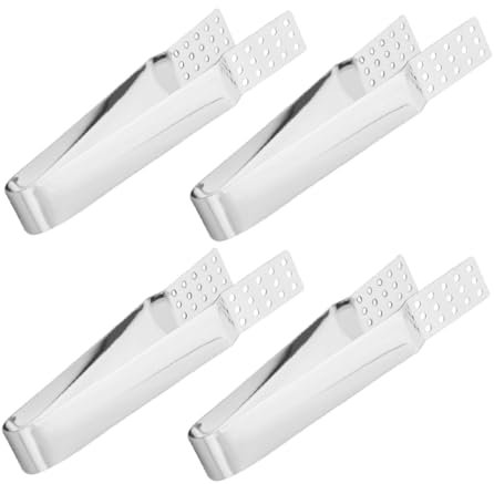 HOLIDYOYO 4piezas Inoxidable Para Squeezear Bolsitas De Clip Antiescaldante De Cocina Versátiles Para Manipular Alimentos y De