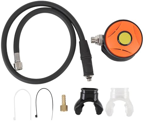 Qudinip Dykningsregulator, Högtrycksslang Silikon Munbit Dykning Andningsregulator, Dykningstillbehör