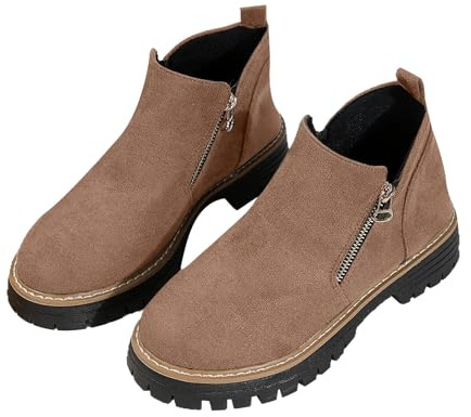 Generico scarpe donna 42 invernali Stivali Equitazione Casual In Pelle Antiscivolo Laterale E Lacci Motivo Stampato a Stivali Overknee Da Wellington Stivaletti Da Pioggia per polpacci grossi