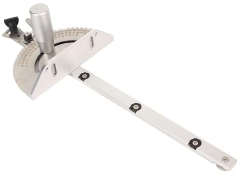 Yctze Calibre de Inglete Universal para Sierra de Mesa con 27 Topes de ángulo, Diseño de Aluminio para Cortes en Sierras de Mesa y Fresadoras