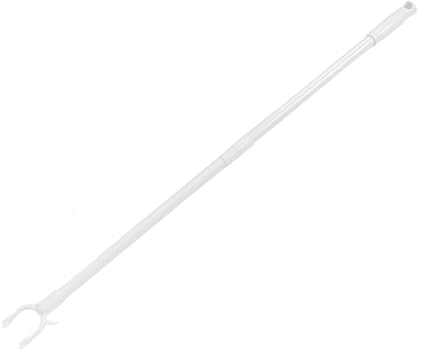 Amosfun Palo per Abiti Rigido Staccabile 85 CM Bianco in Plastica al Carbonio, Bastone per Stendere Panni Sul Balcone, Supporto per Abiti Domestico Salvaspazio