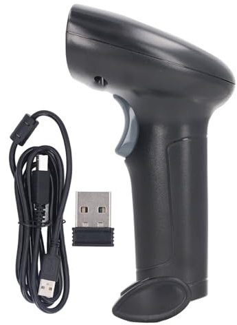 DGLDCSHUAI Lettore di codici a barre Connessione cablata wireless 2.4G Lettore di codici a barre portatile a risposta rapida per supermercati Negozi Magazzino