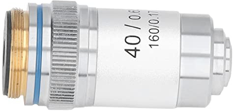 Spacnana 40X Akromatiskt Mikroskopobjektiv, Mässingsmaterial, Objektiv med Hög Förstoring för Biologiska Mikroskop med 18 Mm Arbetsavstånd