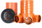 KG Schacht DN300 - Komplett SET- Schachtboden Steigrohr Deckel Hofablauf, KG Abwasserschacht DN300 Schachtboden 3x160/1x160