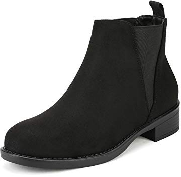 DREAM PAIRS Women's Ankle Boots Slip On Ladies Winter Chelsea Boots ISABELLA-2,Size 5,Black,ISABELLA-2