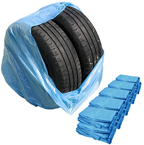 Stix Automotive Equipment Bolsas para neumáticos - 200 unidades - 100x100cm - bolsas de LDPE - azul