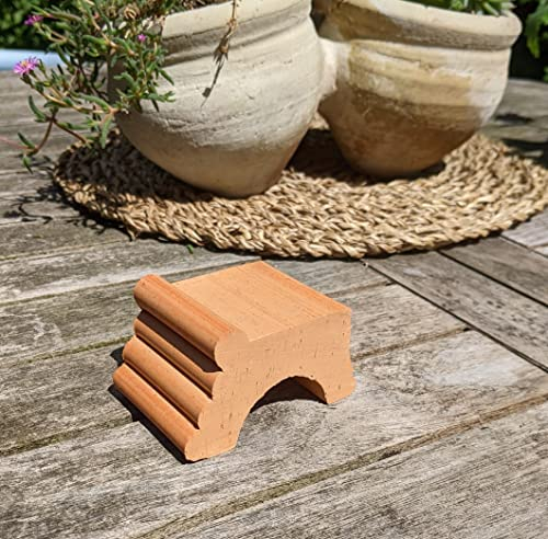 Kübelfuß aus echt Terracotta (kein Kunststoff !!) für Blumentopf Blumenkübel Terrakotta Fuß Unterteller Untersetzer Deko Garten Tier Figur Füße