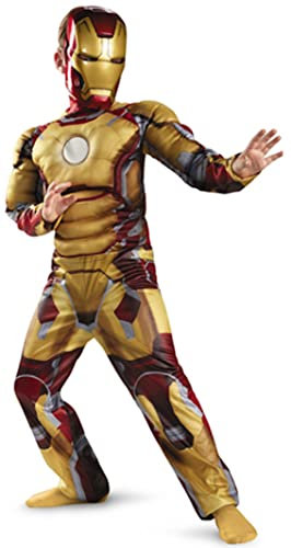 VersusModa Ironman Costume Carnival Ironman with Muscles Gold Costumes Dress Up IRON02, gold, M