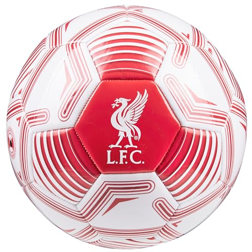 Liverpool F.C. Pallone da Calcio - Palloni da Calcio Taglia 3 4 5, Football Ball, Gadget Calcio Ufficiale (Bianco/Rosso, Taglia 4)