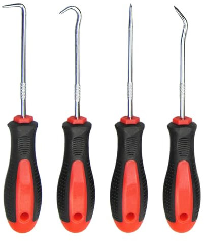 NyxSeat Juego de 4 destornilladores para reparación de neumáticos de coche, herramienta de palanca, herramienta de metal, extractor de uñas para talleres de automóviles