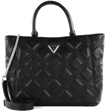 GUESS Damen Deesa Tote Tragetasche, Griffe Oben, Schwarz