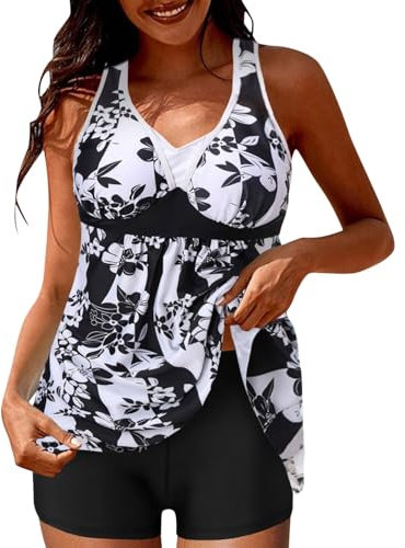 Tankini Damen mit Bügel Cup F bikini high waist damen kurze hosen damen top mit integriertem bh badeanzug push up damen Bikini Oberteil Push Up zweiteiliger badeanzug damen badeanzug sexy damen
