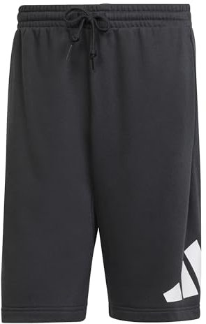 adidas Herren Essentials Big Logo French Terry Short, Black/White, L