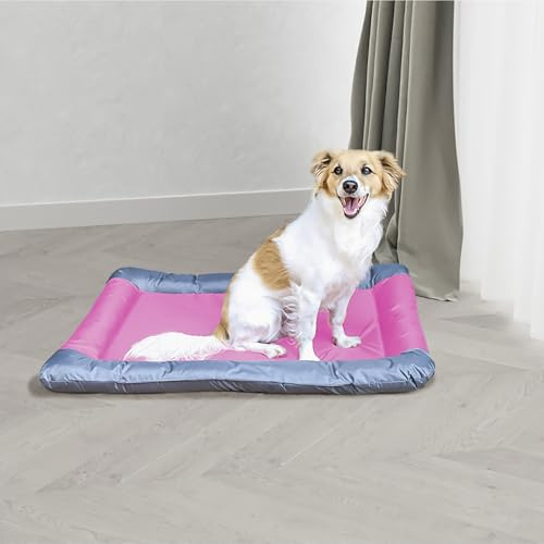 Italian Bed Linen SOGNI E CAPRICCI - Alfombra Impermeable para Animales, poliéster, Rosa, 80 x 65 x 7 cm