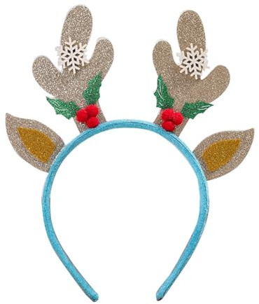 Qsvbeeqj Juldekoration, glasögonram, vuxna och barn, horn, pannband, nyårspresenter, huvudbonader, god jul prydnad
