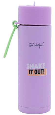 Mr. Wonderful - Botella térmica - Shake it out! - Botella de acero inoxidable - Botella térmica de doble capa - LIbre de BPA - Capacidad 750 ml