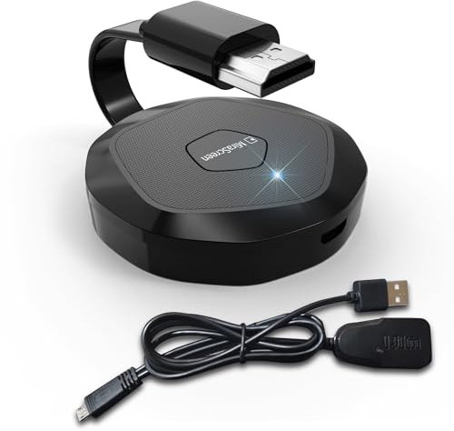 Dongle HDMI sans Fil, Full HD Miracast HDMI Dongle d'affichage WiFi 1080P Compatible Window/Mac/Android/iOS/Miracast/DLNA/Airplay, Compatible avec HDTV/Moniteur/Projekto