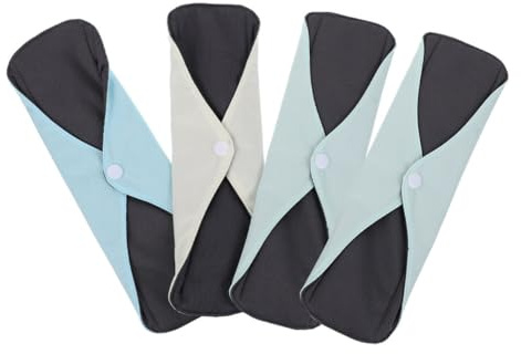 IWOWHERO 4piezas Compresas Sanitarias Reutilizables De Almohadillas Menstruales Cómodas y Transpirables Color Aleatorio Para y Uso Diario