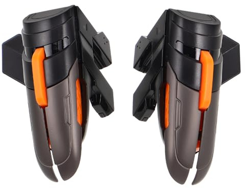 SECFOU Manette de Jeu Mobile à Six Gâchettes Joystick pour Téléphone Portable et Tablette Accessoire Gaming Ergonomique Contrôleur de Jeu Précis pour Tir en Ligne 1 Paire Compatible