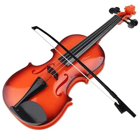 Violon pour enfants jouable en plastique pour débutants pour garçons et filles, cordes réglables, petit jouet, instrument éducatif pour la pratique musicale, développement de l'intérêt 15, 4 x 5