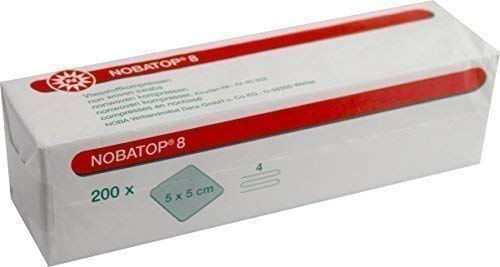 NOBATOP 8 Vliesstoffkompressen 4800 Stück Kompressen 4-fach (5,0 x 5,0 cm)