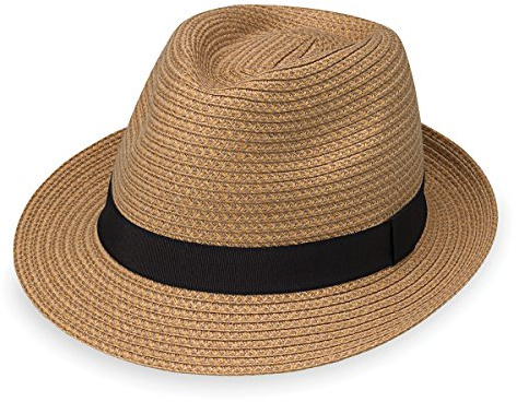 Wallaroo Hat Company – Men's Justin Trilby Fedora – Short Brim, Packable Design and Adjustable Sizing – Classic and Stylish Sun-Smart Hat for Casual Outings and Everyday Wear (Large/X-Large, Natural)