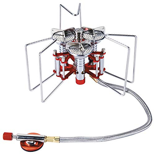 Bulin Campingkocher 5800W,Gaskocher mit Piezozündung,Gaskocher Camping 0.3KG,Gaskocher 0utdoor mit Aufbewahrungstasche für Picknick, Trekking und Wandern