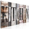 decomonkey Bilder Kitchen 120x40 cm 1 Teilig Leinwandbilder Bild auf Leinwand Vlies Wandbild Kunstdruck Wanddeko Wand Wohnzimmer Wanddekoration Deko Küche Holz