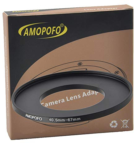 40,5 a 67 mm Anillo de Filtro de Metal de, Anillo Adaptador de Filtro Step Up de 40,5 a 67 mm, para Objetivo de cámara con Rosca de Filtro de 40,5 mm a Anillo de Filtro de 67 mm.