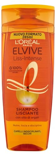 L'oreal Paris Liss Intense Elvive Shampoo Liss, shampoo liscio, 285 ml