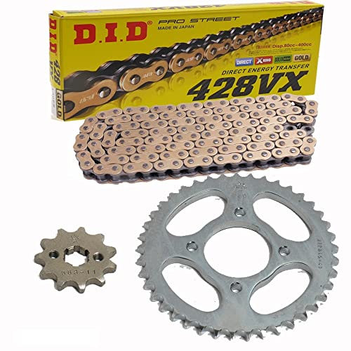 Kettensatz geeignet für CBF 125 M 09-16 Kette DID 428 VX G&B Gold 118 offen 16/42