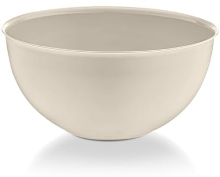 Best House 2 PCS Round Plastic Bowl, Lightweight Round Serving Bowls for Salad, Snacks, Fruits, Stackable Kitchen Bowl (3L, White)