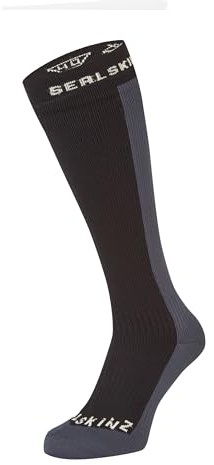 SEALSKINZ Worstead, calzini unisex impermeabili al ginocchio, foderati in lana merino, per attività all'aperto, sci ed escursioni invernali, rilasciano calore e umidità