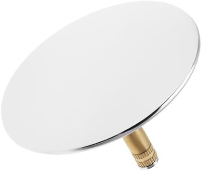 Micro Traders 1PC 70mm Bathroom Sink Drain Plug Stopper Adjustable 50-60mm Full Copper Chrome Double Sealed Bath Plug Suitable for Washbasin Kitchen Bathroom, HP990W