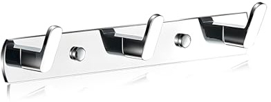 MINGCHI Porte-Manteau Mural en Acier Inoxydable 304 (3/4/5/6 Crochets) - Porte Serviette Salle de Bain 15kg - Crochet à Visser Chromé Brillant pour Cuisine, Entrée, Garage Organisation Murale Premium