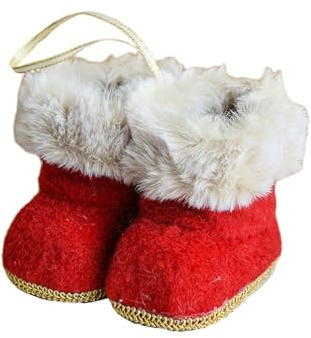 Bolsa de botas de caramelo de Navidad para colgar árbol de Navidad, decoración de botas de regalo 2024 Año Nuevo