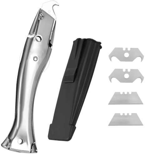 Mattkniv, 1 styck professionell mattkniv, trapetsblad skärkniv, krokkniv med 2 krokblad, 2 trapetsblad och 1 plastkoger, för taktare, snickare, dispenser