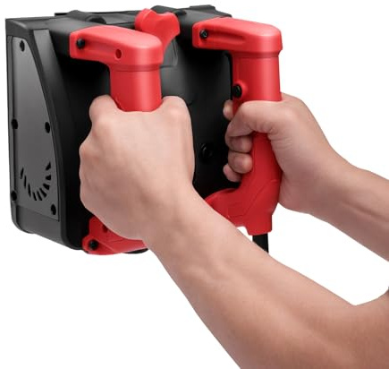 Fyssnn 1 200 W elektrisk väggfräs, betongslip, putsfräs med sugning, saneringsfräs, väggfräs, avdragsfräs, tapetborttagningsmaskin, 1–4 mm höjder 4 000 varv/min för vägg, renovering och konstruktion