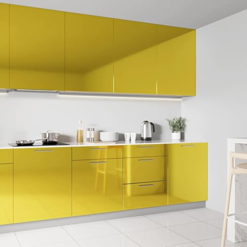 Genérico Láminas Autoadhesivas Muebles PVC Dorado Brillante 500x90 cm,Casa y jardín,Decoración,Tratamientos de la Ventana,Láminas para Ventana,326149