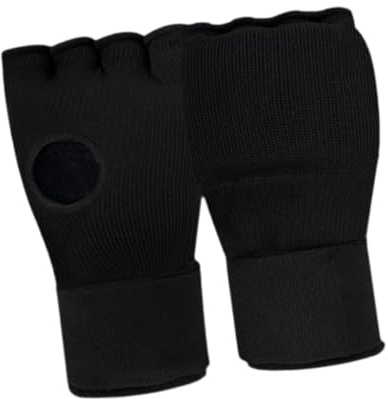 Ysyqkn Guantes Interiores de Boxeo para Niños de de Kickboxing Vendajes Adaptables Transpirable Adecuados para Entrenamiento Deportes, Negro