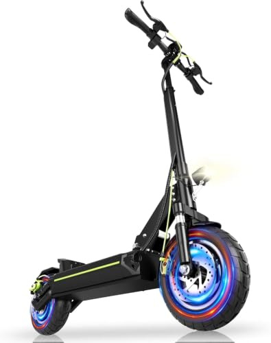 Electric Scooter, Folding Escooter for adult, TODIMART D Series | 50-80 km Range, 48V 10.4/18.2 Ah Battery, 10 inch Off-Road Tires, Double Suspension, 3 Speed Mode