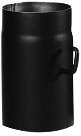 Kamino-Flam Tubo con Válvula para Chimenea, Metal, Negro, 15x3x25 cm