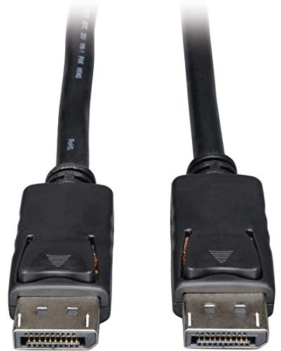 TRIPP LITE DisplayPort Cable with Latches (M/M), DP to DP, 4K x 2K, 1-ft. (P580-001), Black