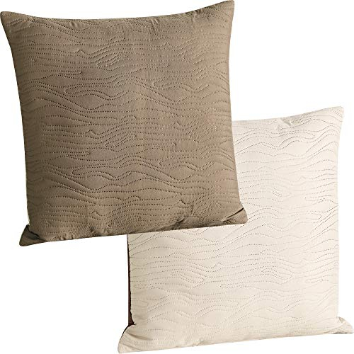 Erwin Müller Kissenhülle 2er-Pack braun/Creme Größe 40x40 cm