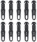 Nova Safety Cutter Tool, Safety Box Cutter Knife, Ergonomic Film Cutting Blade, Box, Strap, Carton, Package, Envelope and Letter Opener (10 Piece - Black)